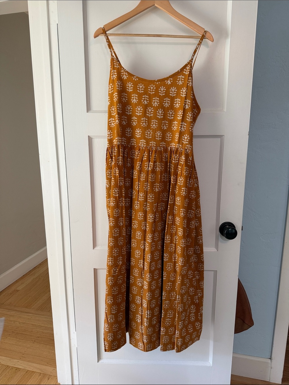 Banjaara - Marigold Yellow Printed Maxi Dress - S/M